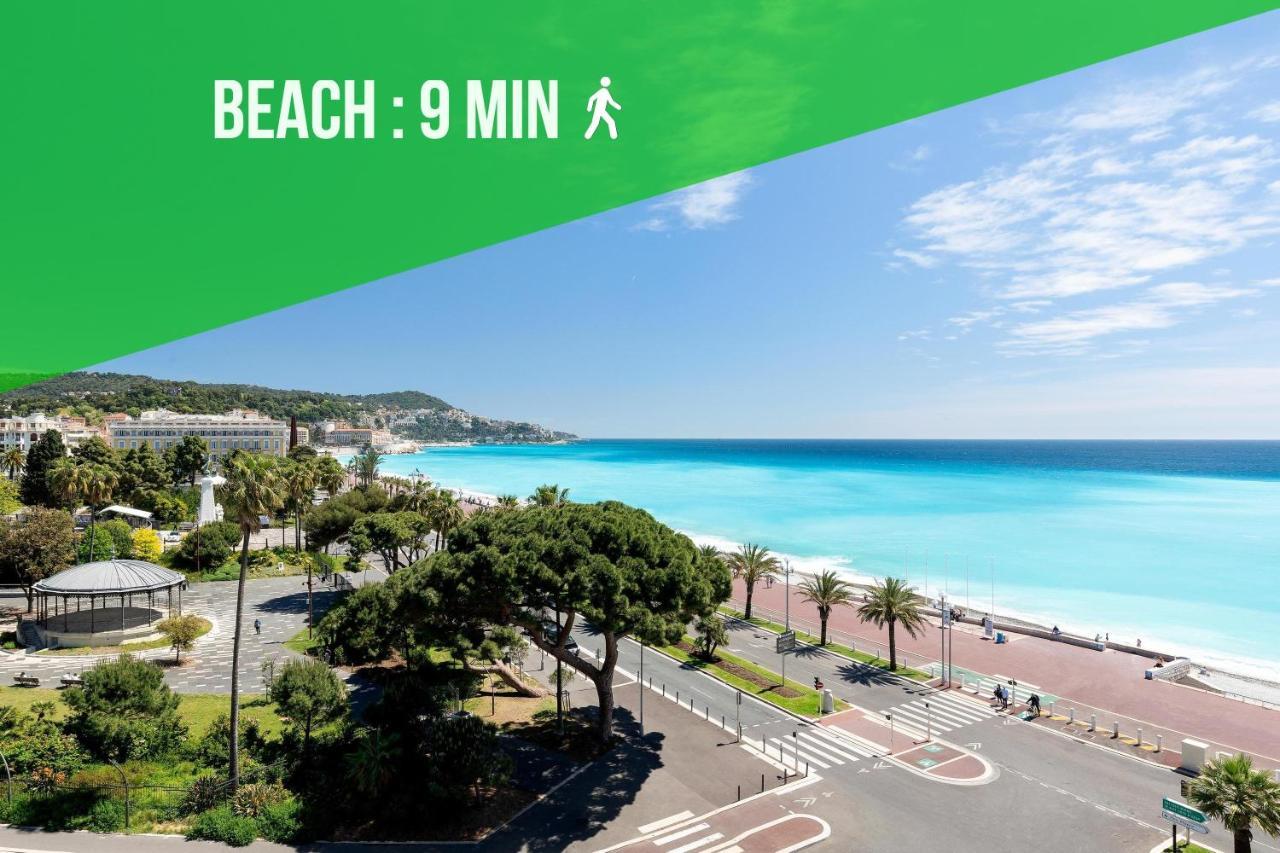 2 Rooms - Hyper Centre - Air-Conditioned - Terrace - Quiet - Tramway - Equipped Kitchen - Wifi Nizza Kültér fotó